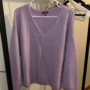 Lavender V-Neck Women's Sweater
